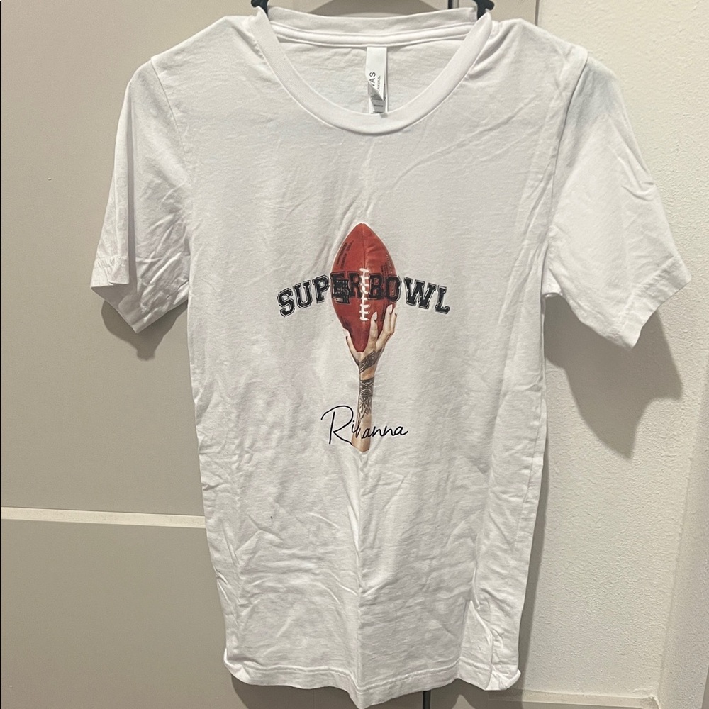 White Super Bowl Graphic T-Shirt